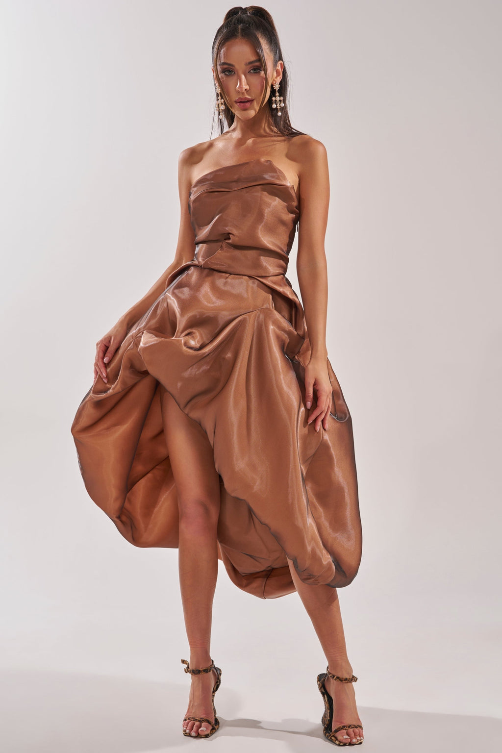 HEAD OVER HEELS HIGH-LOW DRESS