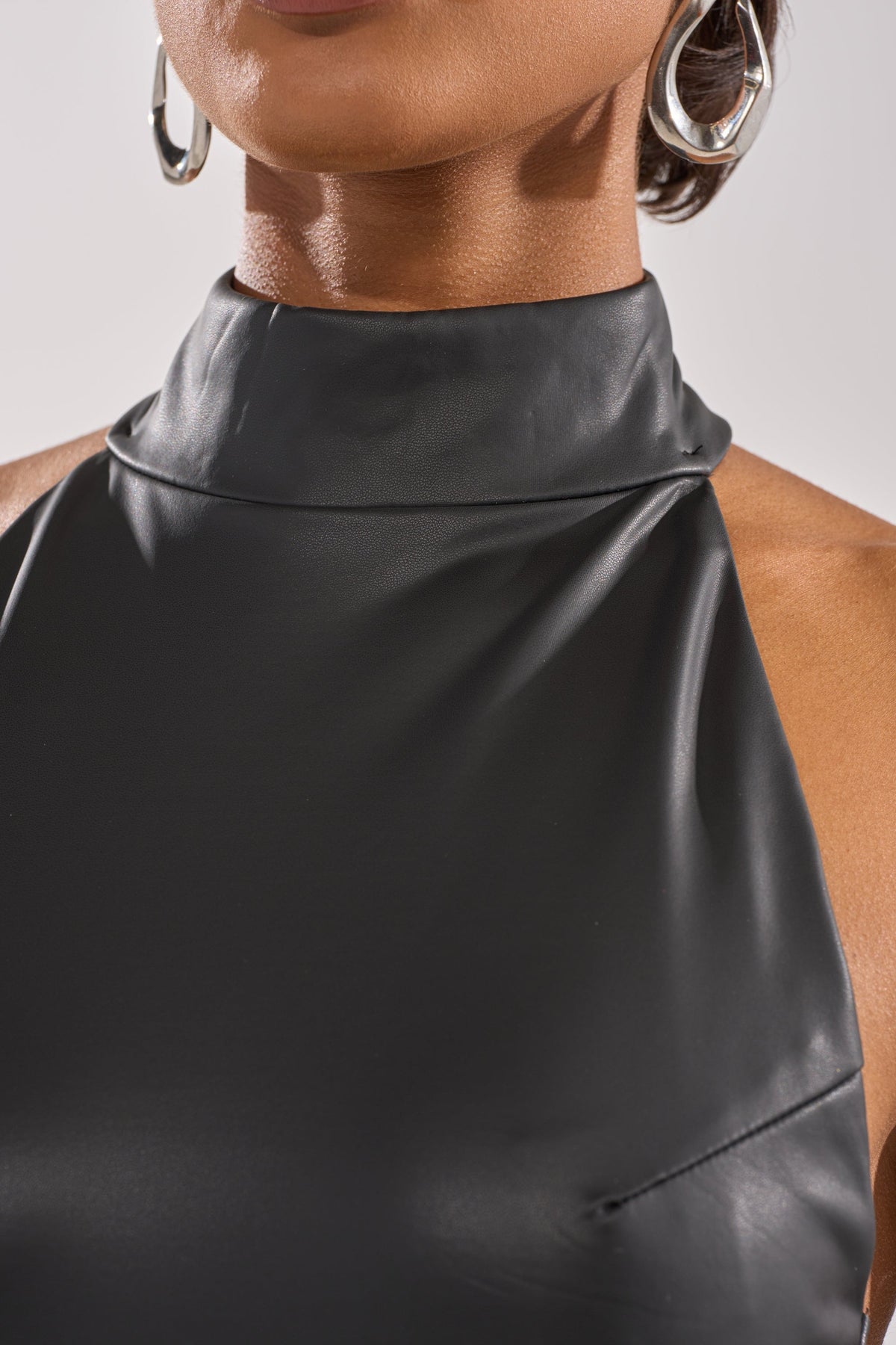 RISKY BUSINESS LEATHER MAXI DRESS