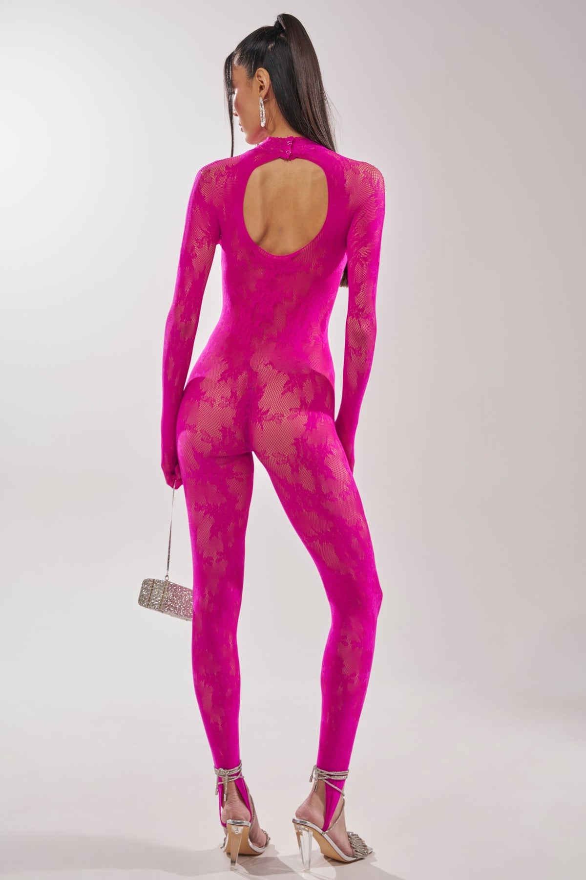MAIN MOMENT STRETCH LACE JUMPSUIT