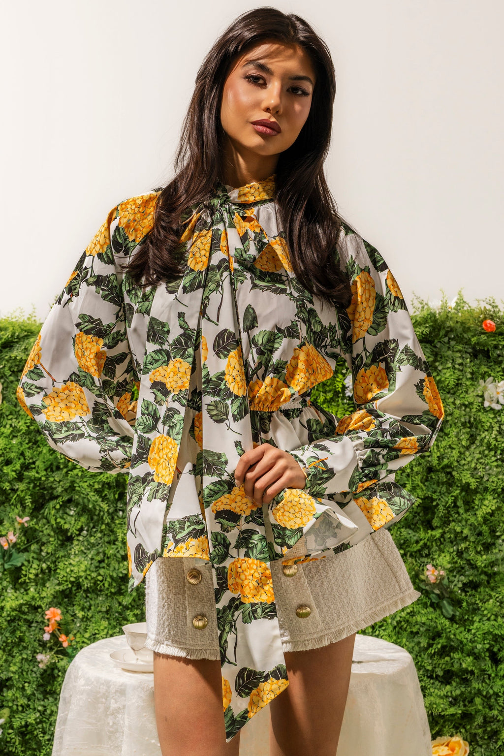 JULIE FLORAL PEPLUM BLOUSE