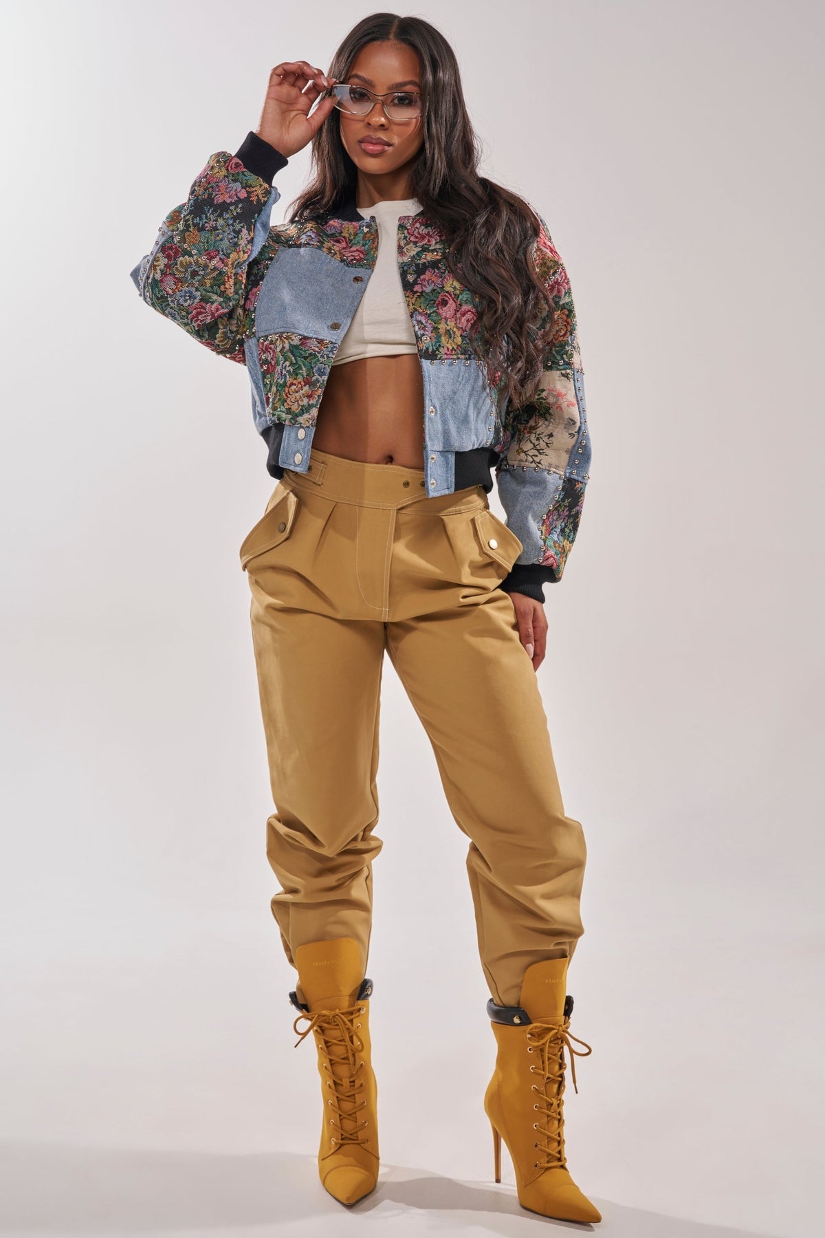 SWEET TALKER PATCHWORK BOMBER