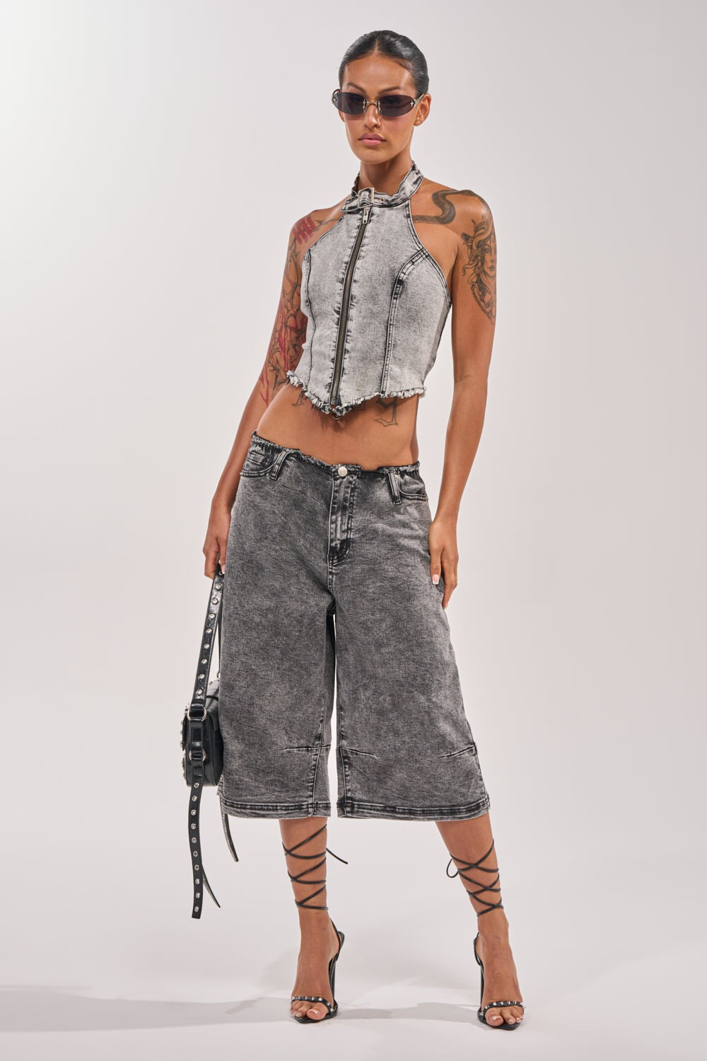 BREAK UP WITH HIM DENIM TOP