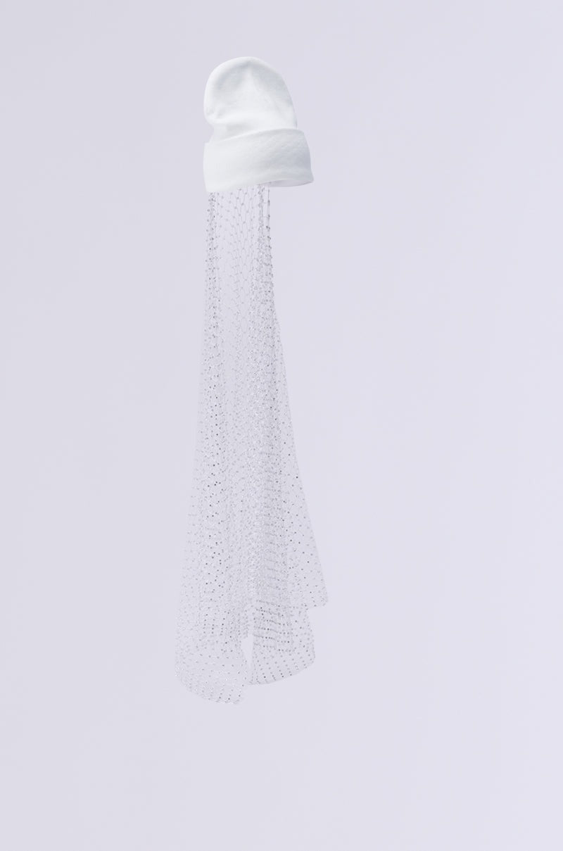 TRAIL OF RHINESTONES BEANIE