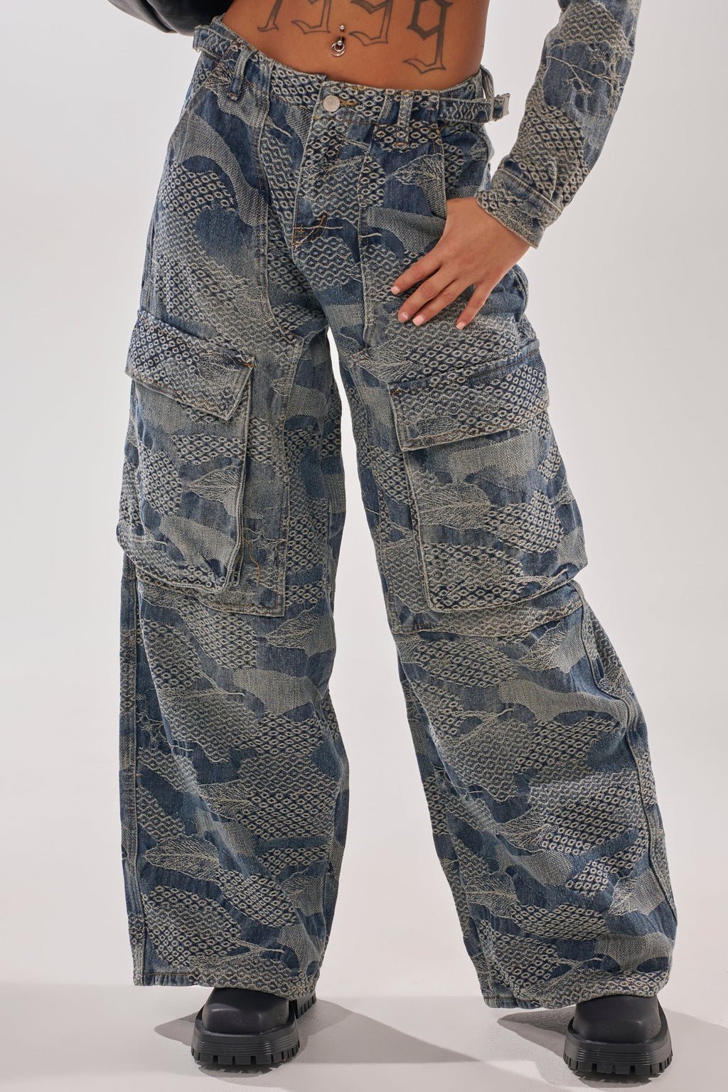 I THINK YOU WANNA KNOW DENIM CARGO PANT