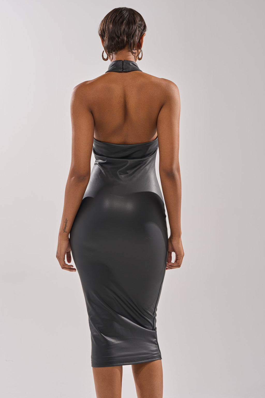 RISKY BUSINESS LEATHER MAXI DRESS
