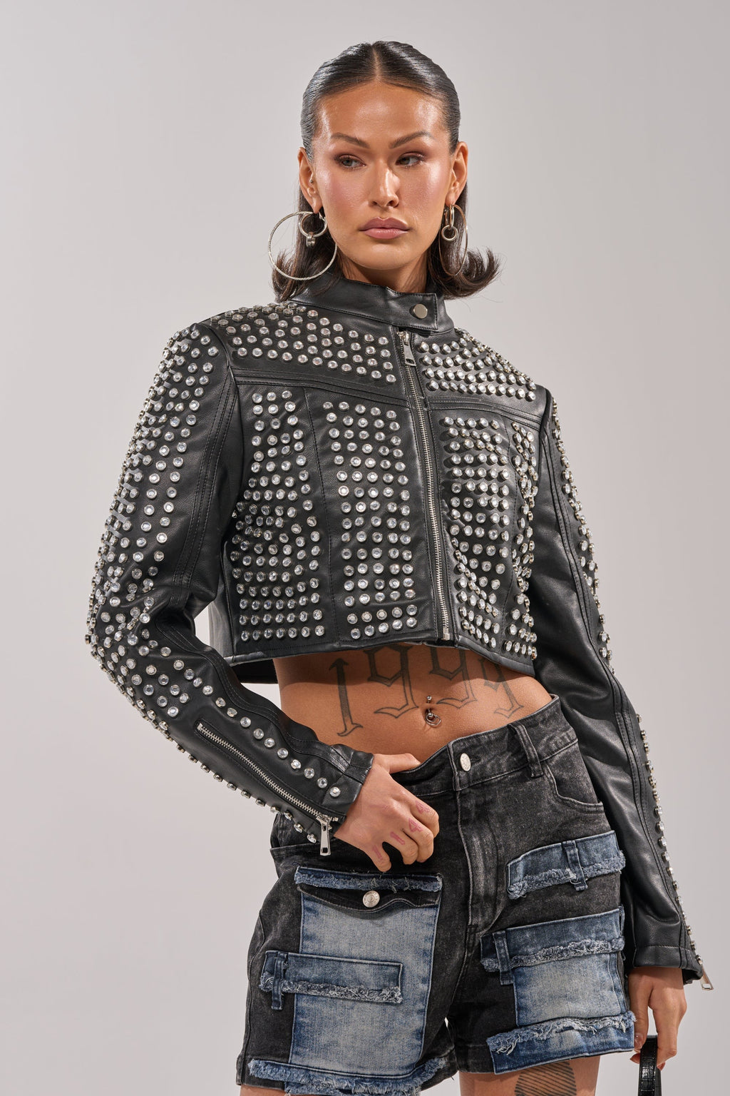 ASHTON RHINESTONE MOTO