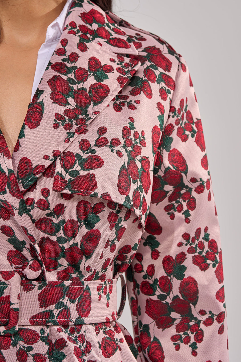 BUY ME ROSES JACQUARD TRENCH