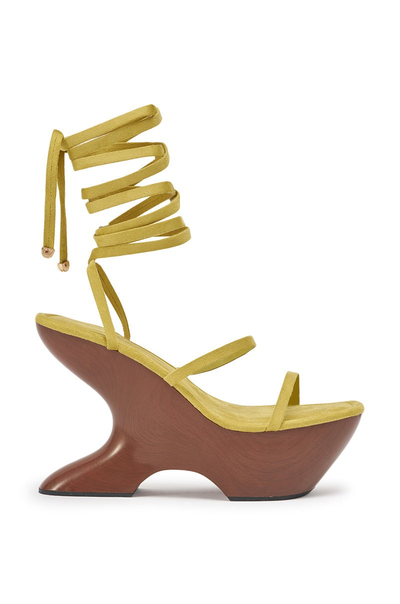 AZALEA WANG ONNI CITRON WEDGE SANDAL