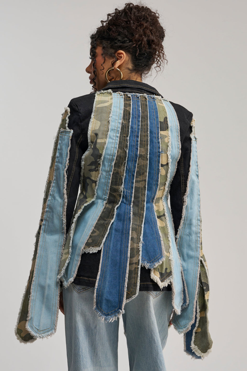 HERE FOR IT PATCHWORK BLAZER