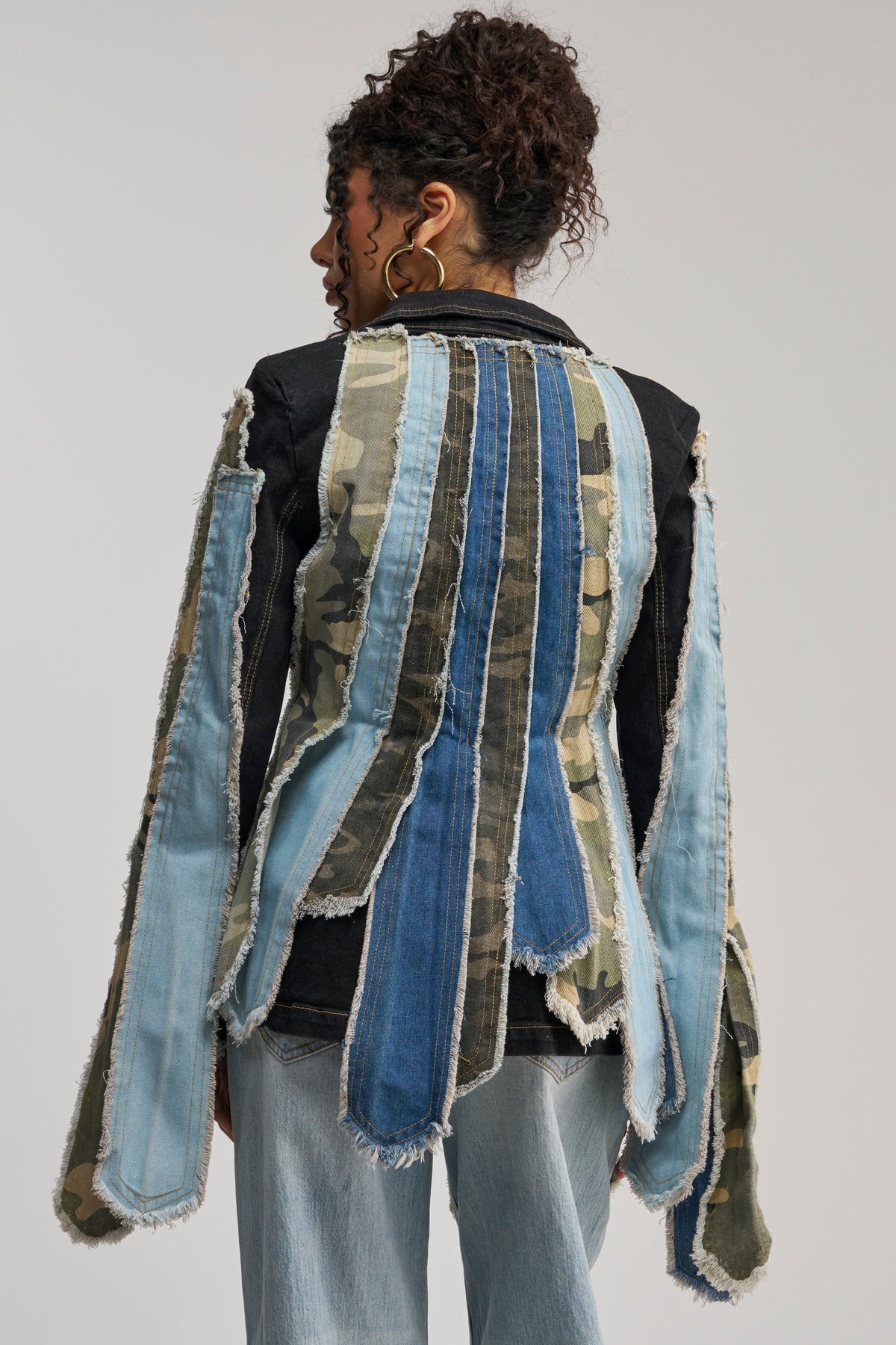 HERE FOR IT PATCHWORK BLAZER