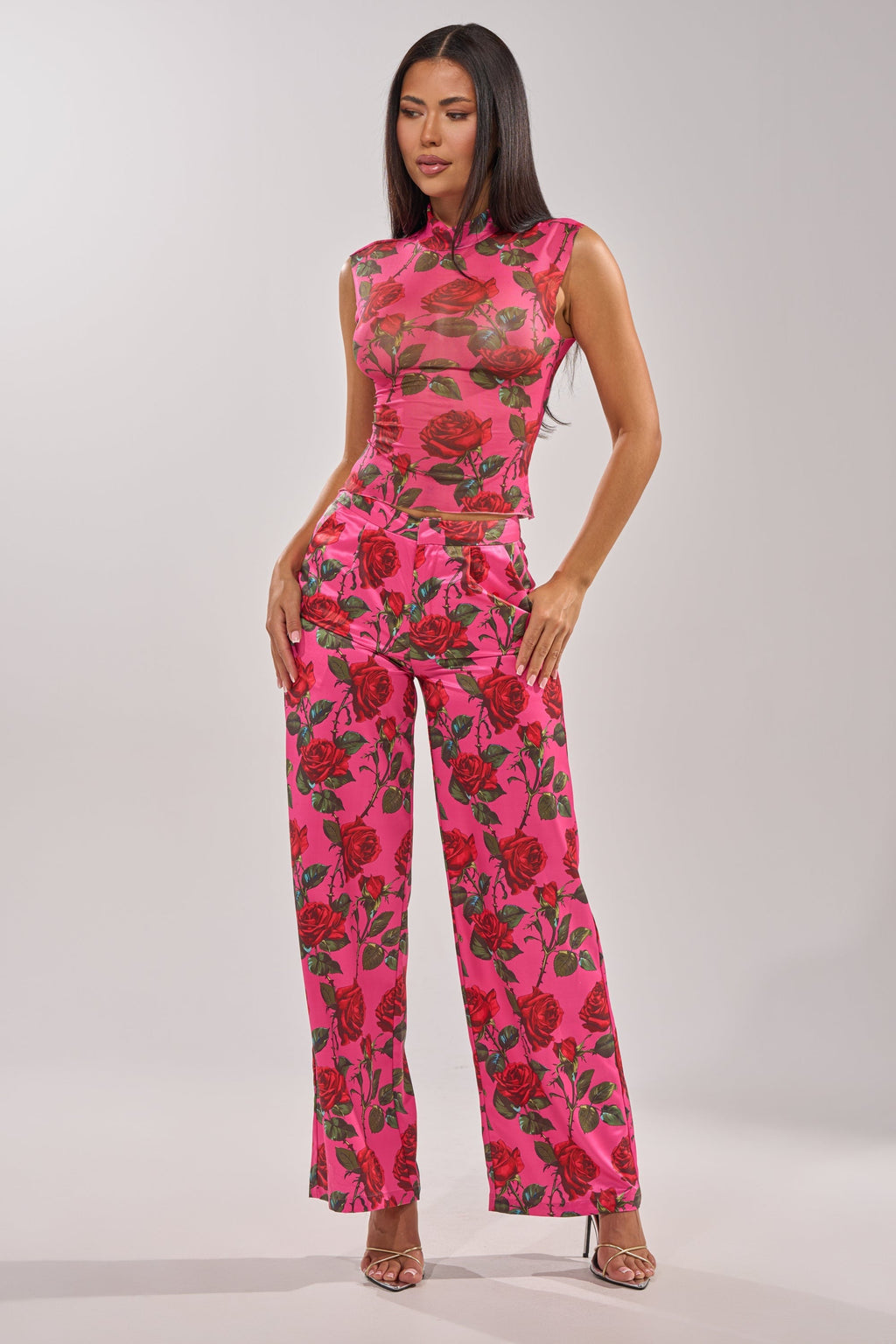 DOZEN ROSES MESH TOP