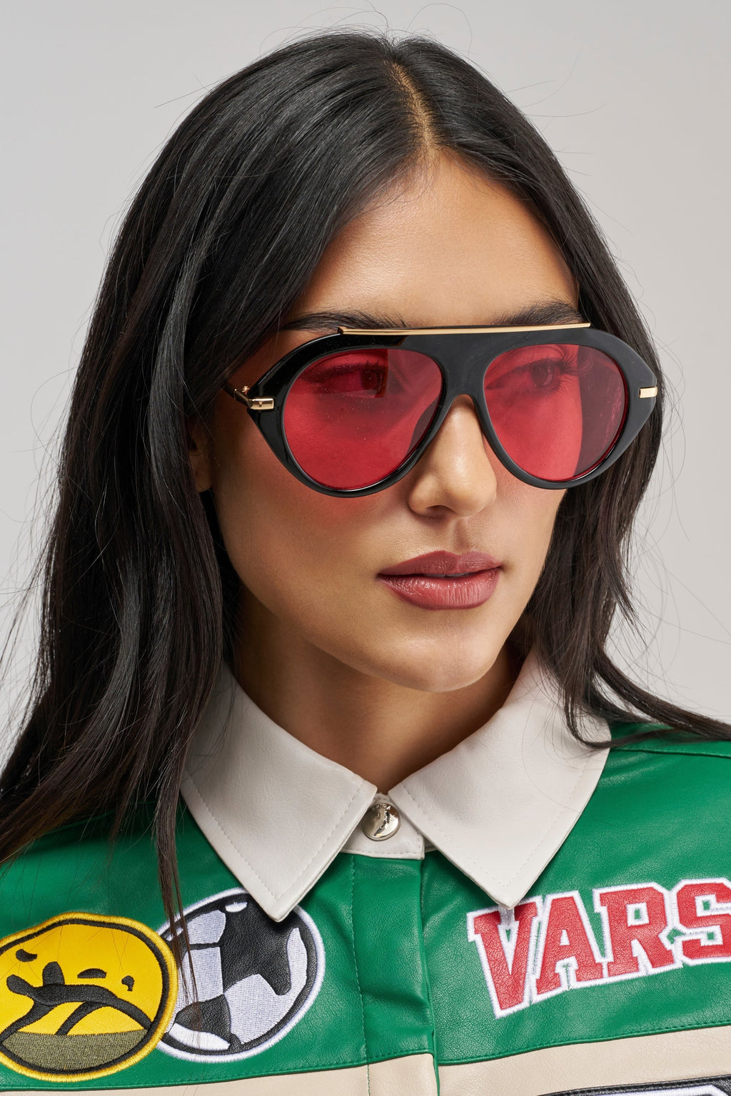 CRIMSON VICE AVIATOR SUNGLASSES