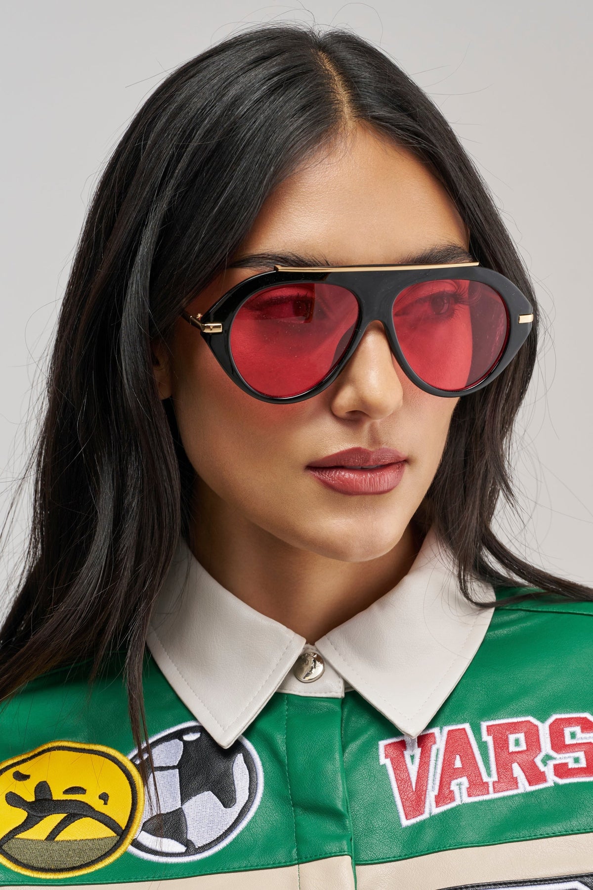 CRIMSON VICE AVIATOR SUNGLASSES