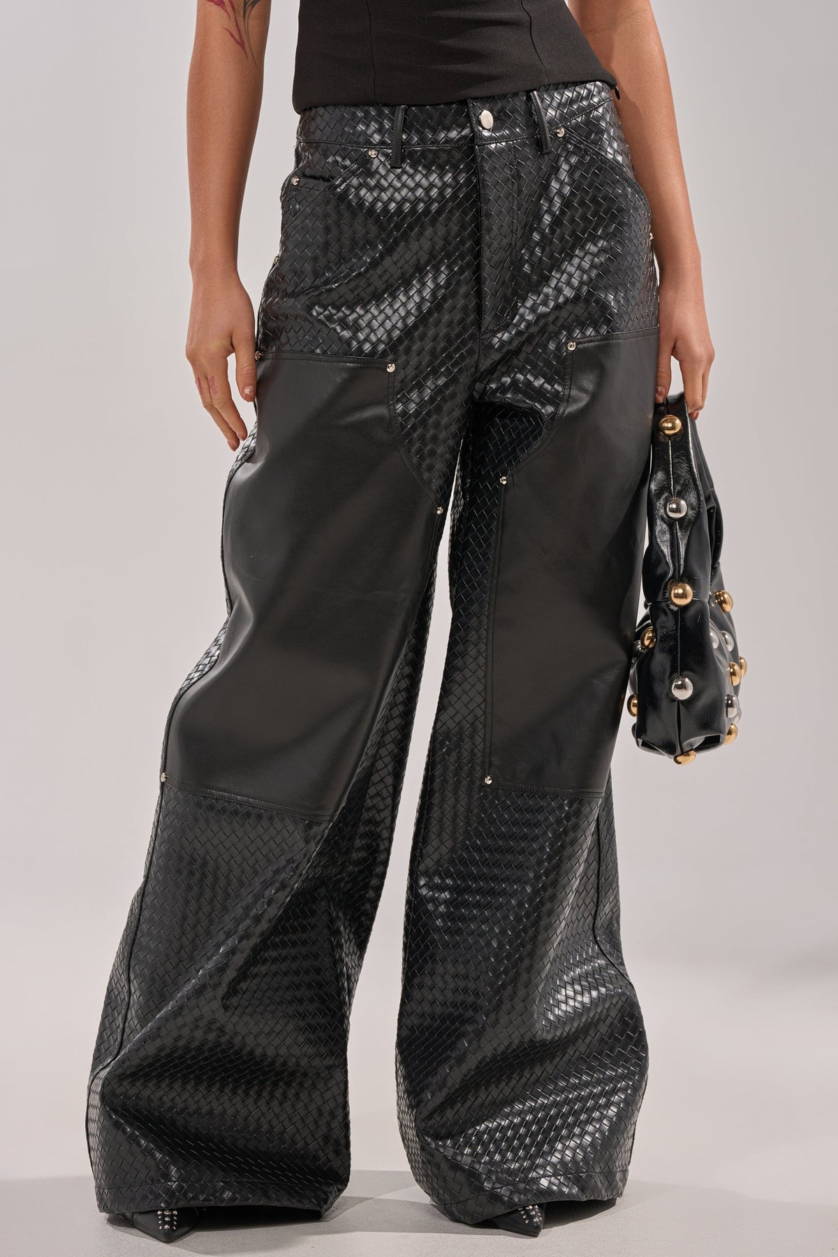 WILD TEXTURED FAUX LEATHER PANT