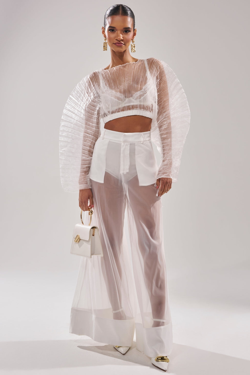 VACATION MODE PLEATED BLOUSE