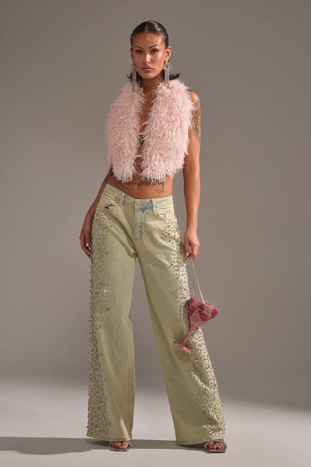 FEELING EXTREME RHINESTONE DENIM