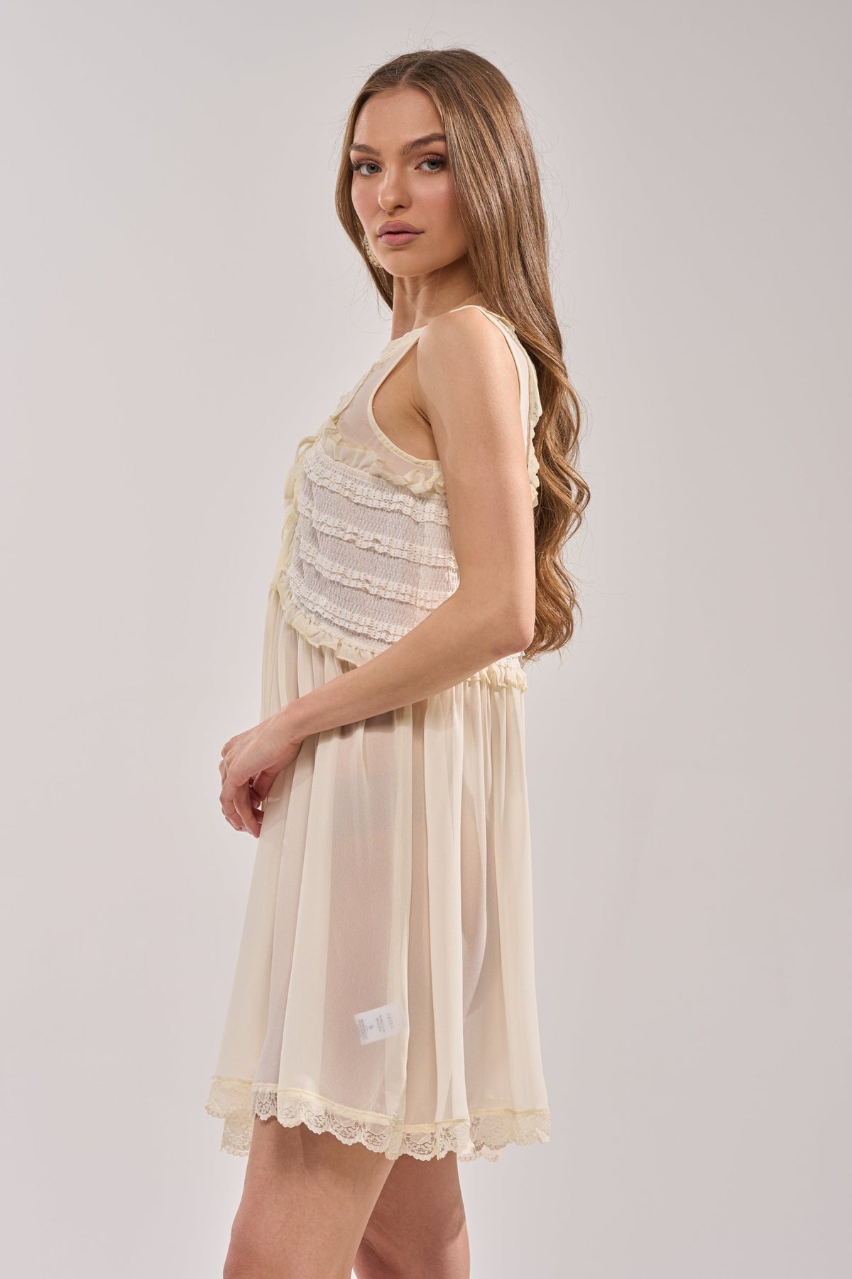 FREE SPIRIT LACE MINI DRESS