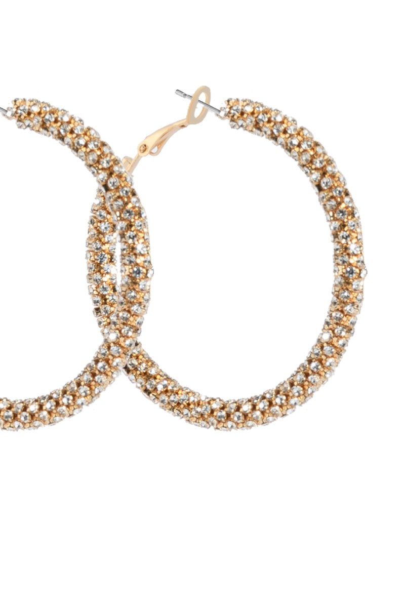 50MM BLING HOOP IN GOLD