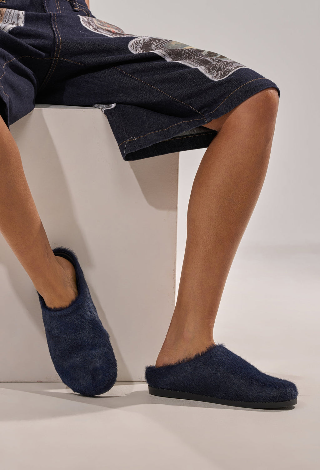 AZALEA WANG RAMSES NAVY SLIP ON FLAT
